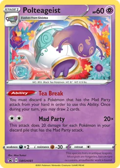 SWSH Black Star Promos Polteageist Pokémon card